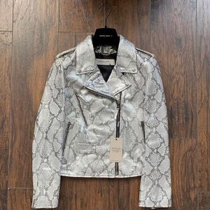 Authentic Golden Goose Snakeskin Biker Jacket
